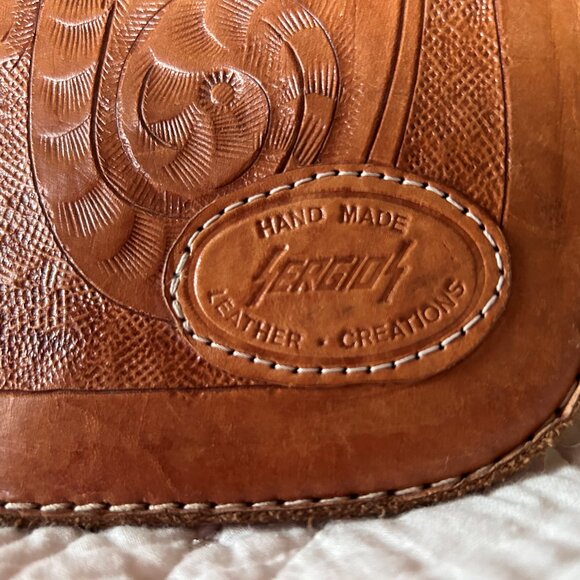 Sergio’s Vintage Hand Tooled Leather Briefcase All leather - Picture 5 of 7